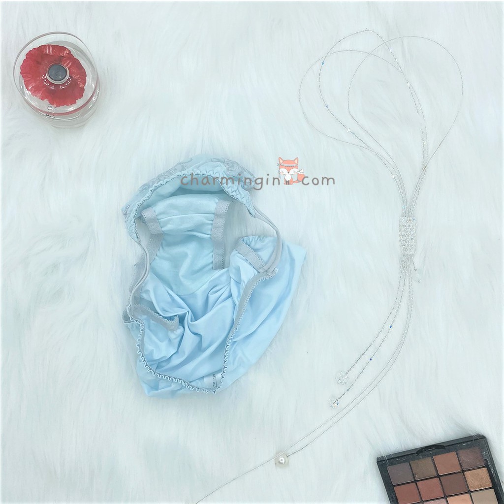 Quần lót thun dây hông phối ren họa tiết sang trọng size L - QLTT0010