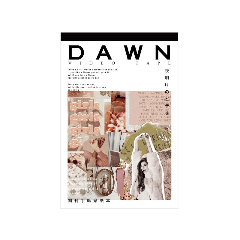 Set 50 tờ nhãn dán trang trí thủ công cho sổ tay / album/ tạp chí DIY
