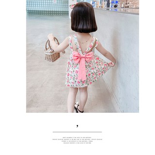 Đầm hoa bé gái gồm băng đô