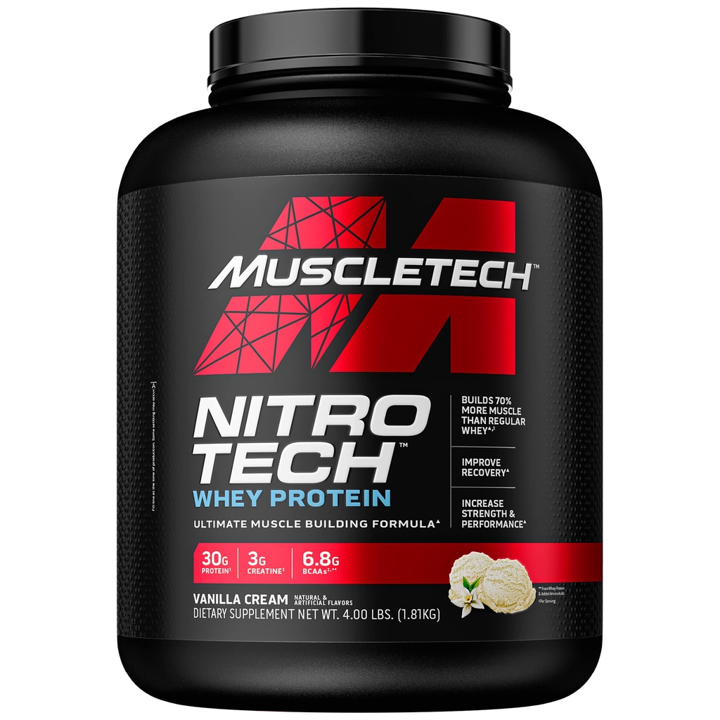 Whey Isolate Nitrotech Sữa Dinh Dưỡng Tăng Cơ Phục Hồi Cơ Bắp  (1.8kgs) Từ Mỹ