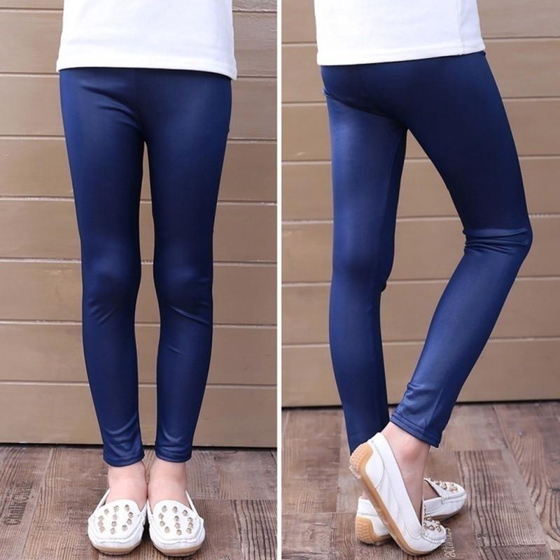 Quần Legging Da Pu Thời Trang Cho Bé Gái