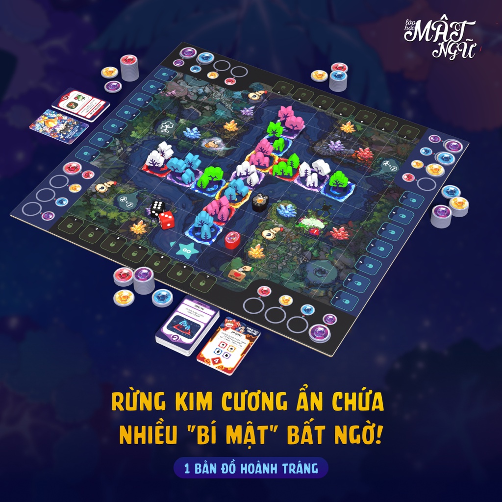 [Mã LIFEMALL2505 giảm 10% đơn 250K] Board game Lớp Học Mật Ngữ - Khu Rừng Kim Cương - Board Game VN