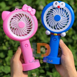 Quạt sạc có đèn led mini cầm tay hoặc để bàn 3 chế độ siêu mát