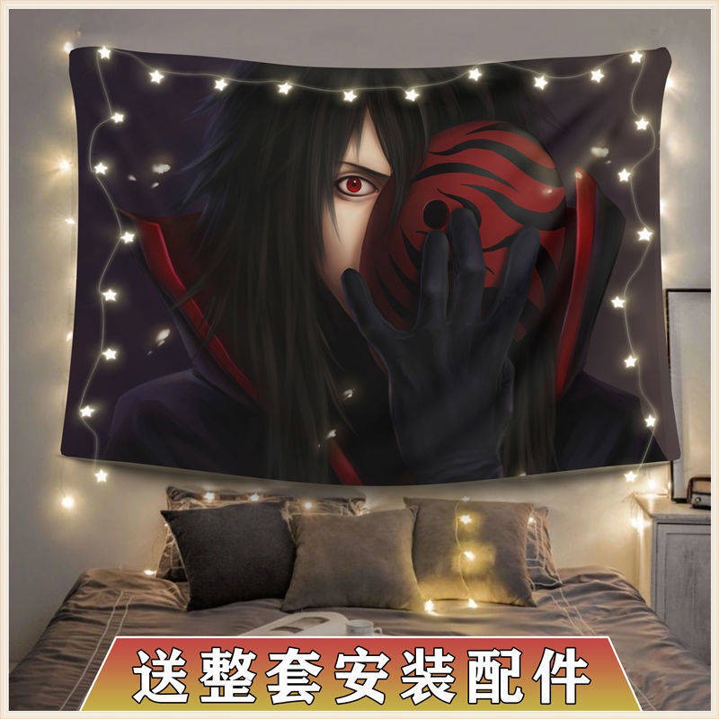 và  gỗ  Nhật Bản phong cách anime treo vải đầu giường phòng ngủ