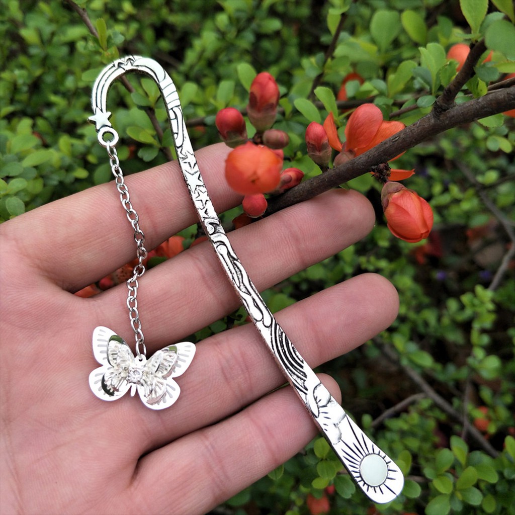 Bookmark dạ quang Nhật nguyệt Hồ điệp dụng cụ chặn sách bằng dạ quang đánh dấu trang sách - Butterfly