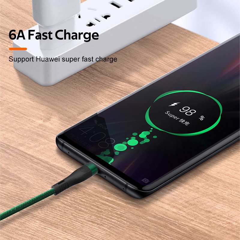 Dây Cáp Sạc Nhanh TBTIC 2m 6a 66w 3a Micro Usb Cho Oneplus Iphone Huawei Xiaomi Redmi Oppo Vivo Realme Reno