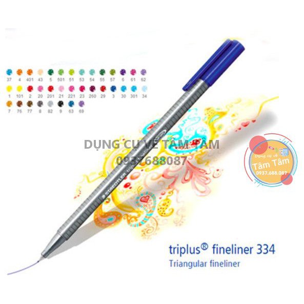 [ TÂM TÂM ]-Bút dạ kim STAEDTLER triplus ® fineliner 334 (ĐỨC)-10 Cây