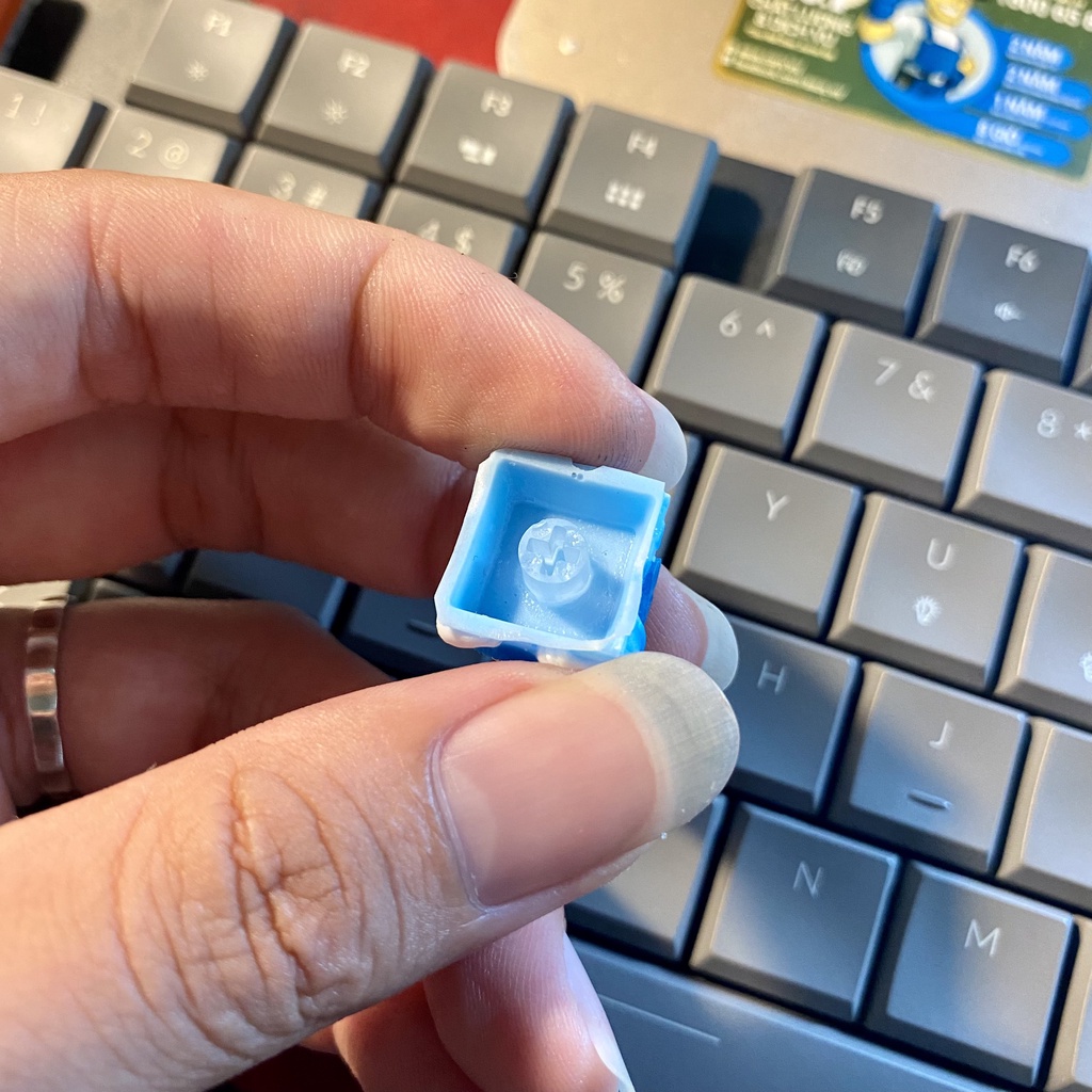 Nút Bàn Phím Keycap Artisan Felix Xanh  Dương Pastel Dạ Quang Clone trang trí bàn phím cơ Lionvn
