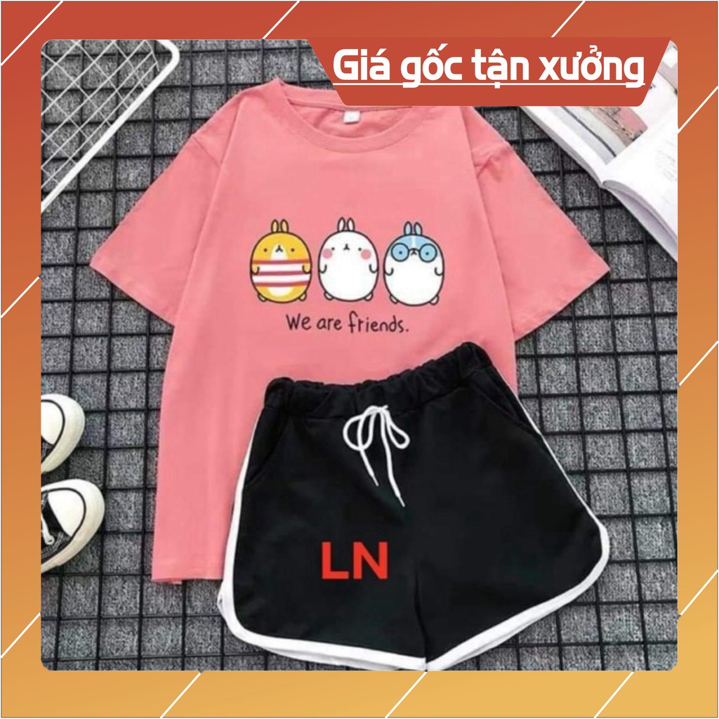 Sét áo ba quả trứng + quần đùi viền LN12