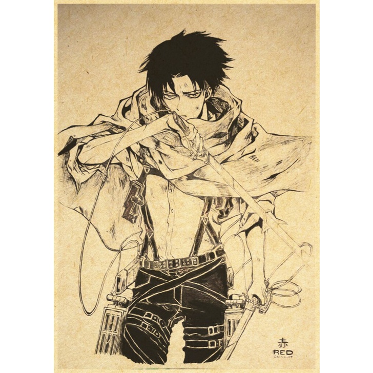 Set 3 Tấm Poster Phim Attack on Titan Trang Trí Nội Thất