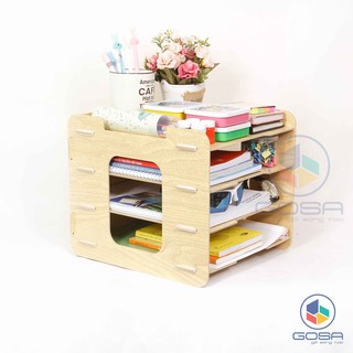 Kệ gỗ để tài liệu chính hãng gosa ao304