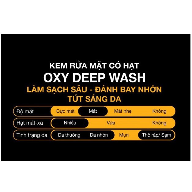 Sữa rửa mặt có hạt sạch sâu OXY Deep Wash (Scrub) 100g