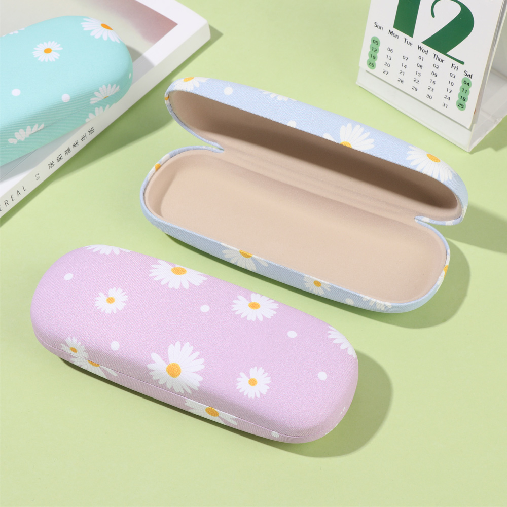 Hộp Đựng Mắt Kính Họa Tiết Hoa Cúc Dễ Thương