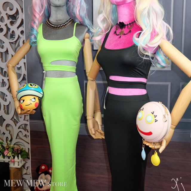 Chuyên sỉ đầm body cut out model, màu neon 😃 3.16