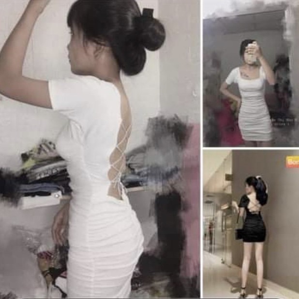 Đầm body đan dây lưng thun borip( có mút ngực) | BigBuy360 - bigbuy360.vn