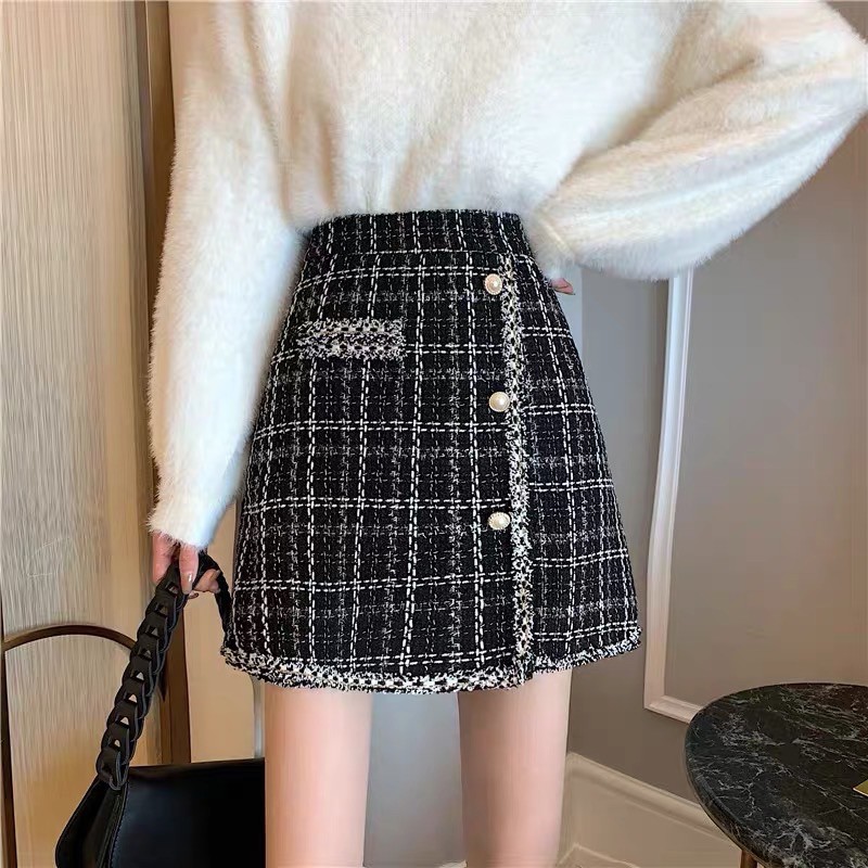 Chân váy dạ Tweed
