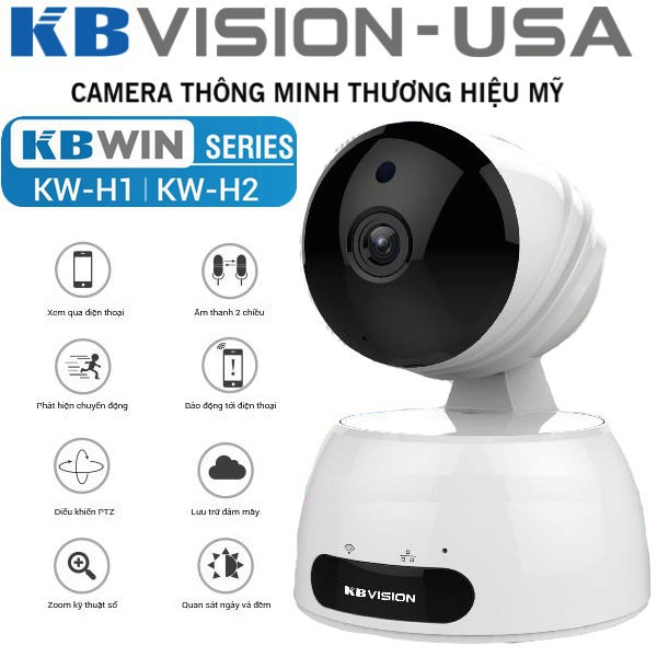 {Giá Hủy Diệt} Camera wifi không dây Full HD 2.0M kbvision KBWIN KW-H2 - hàng chính hãng - bảo hành 2 năm .