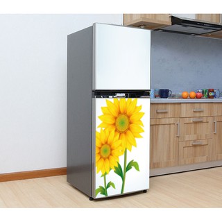 DECAL DÁN TRANG TRÍ TỦ LẠNH HOA MẶT TRỜI