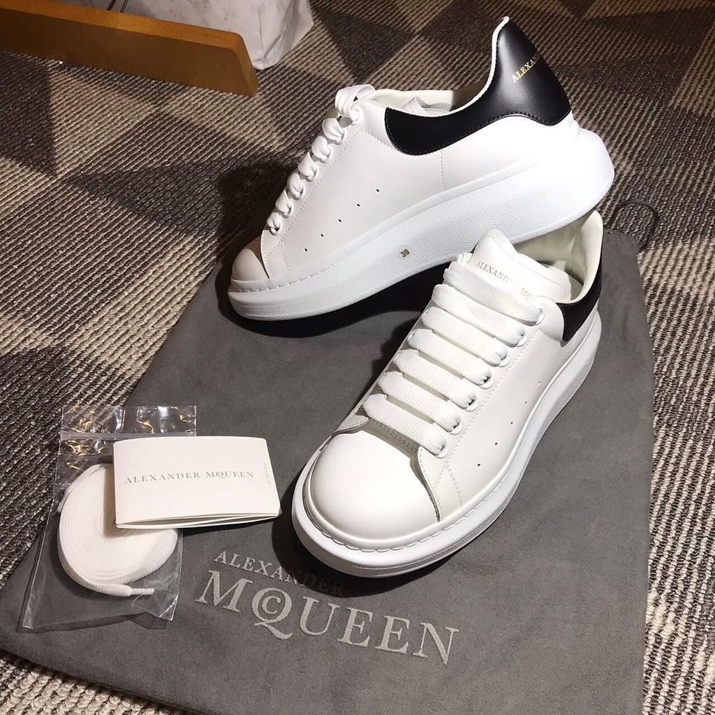 Giày Sneaker Mc Queen Trắng Giầy Mcq Nam Nữ Gót Nỉ Đen Da Cao Cấp Thoáng Khí Full Bill Box | BigBuy360 - bigbuy360.vn