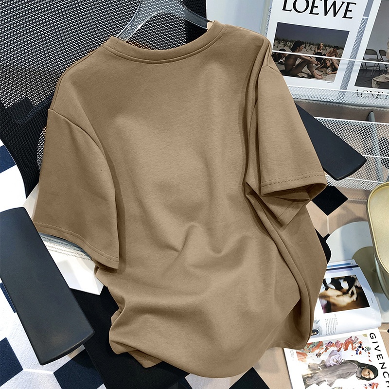 Áo thun HIIXIIVI 100% cotton tay ngắn cổ tròn in hình thời trang mùa hè phong cách Hàn Quốc cho nữ 2022