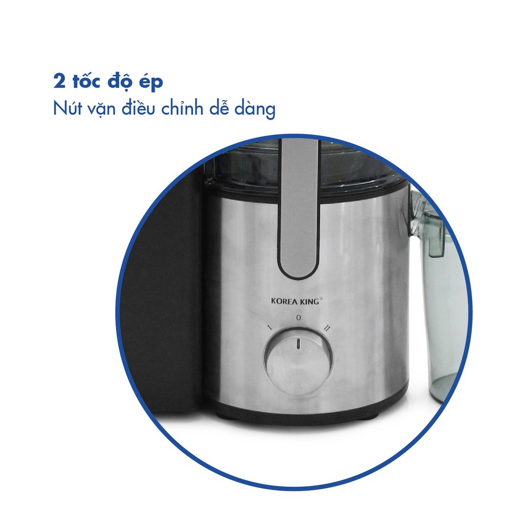 Máy ép trái cây Korea King Chính hãng Hàn Quốc, Ép mọi loại hoa quả to,mini Nhanh-Bền-An toàn