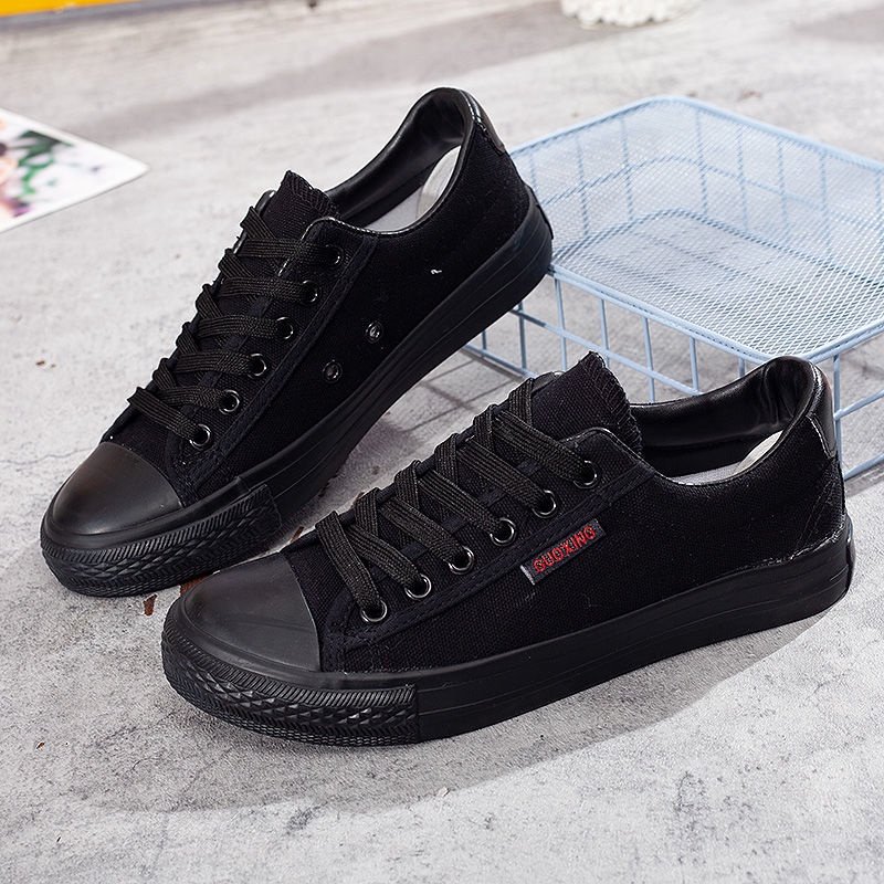 Giày Thể Thao Canvas Đế Bằng Thiết Kế Quai Dán Thoáng Khí Hàng Mới Cho Nữ