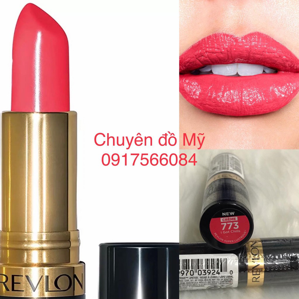 Son màu 773 siêu dưỡng môi Revlon Super Lustrous Lipstick 4.2g của Mỹ