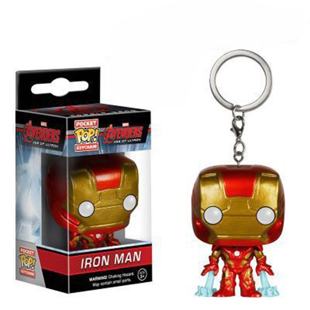 Funko Pop Avengers Keychain IronMan Groot Batman SpiderMan DeadPool Keyring High Quality HOT SALE