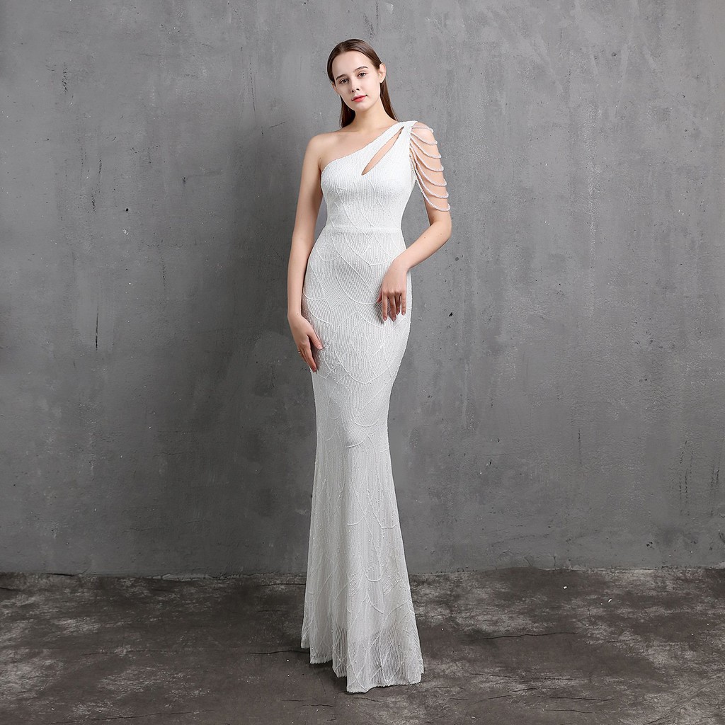 Đầm Dạ Hội Kim Sa Lệch Vai, Đầm Dự Tiệc Sang Chảnh