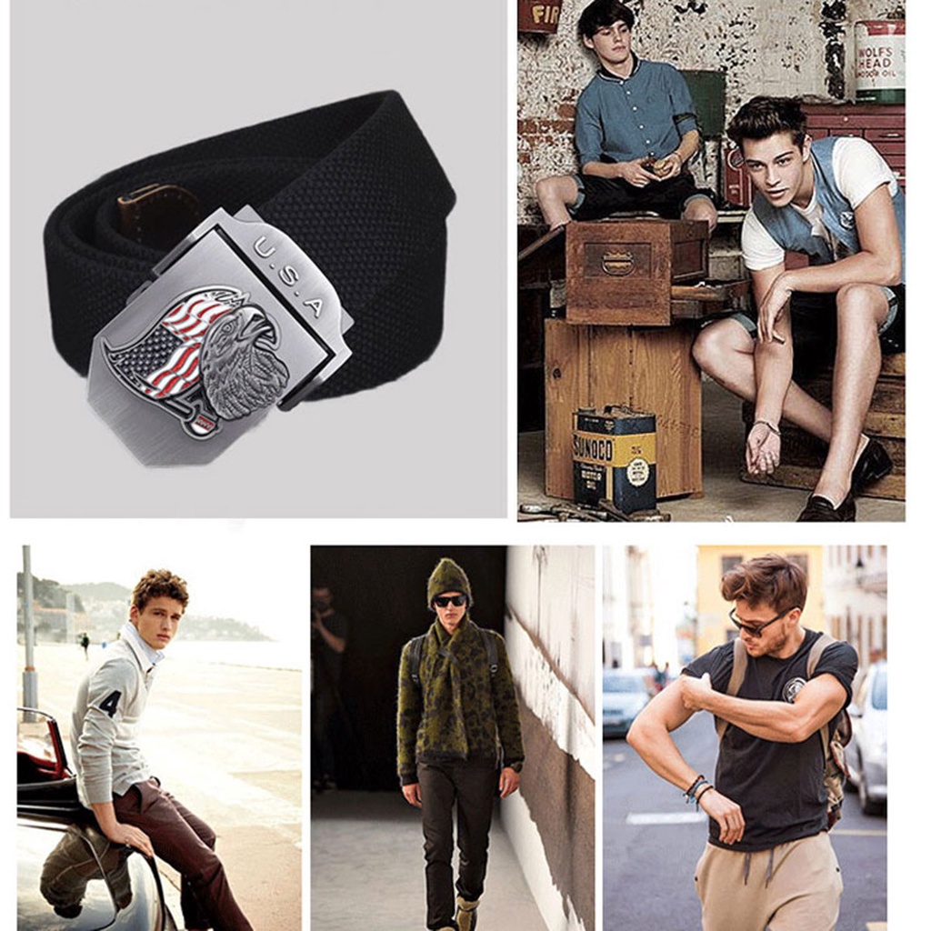 Thắt Lưng Nam Vải Bố Khóa Hợp Kim Thép Không Ghỉ Dây Vải Dù Cao Cấp Dài Bền Màu Trẻ Trung Năng Động.