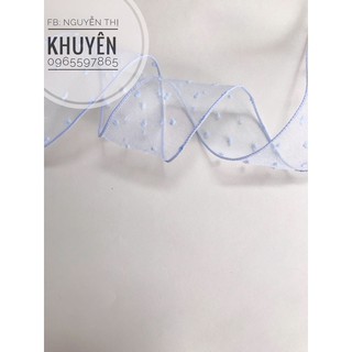 Ruy băng voan chấm bi nổi 5 cm