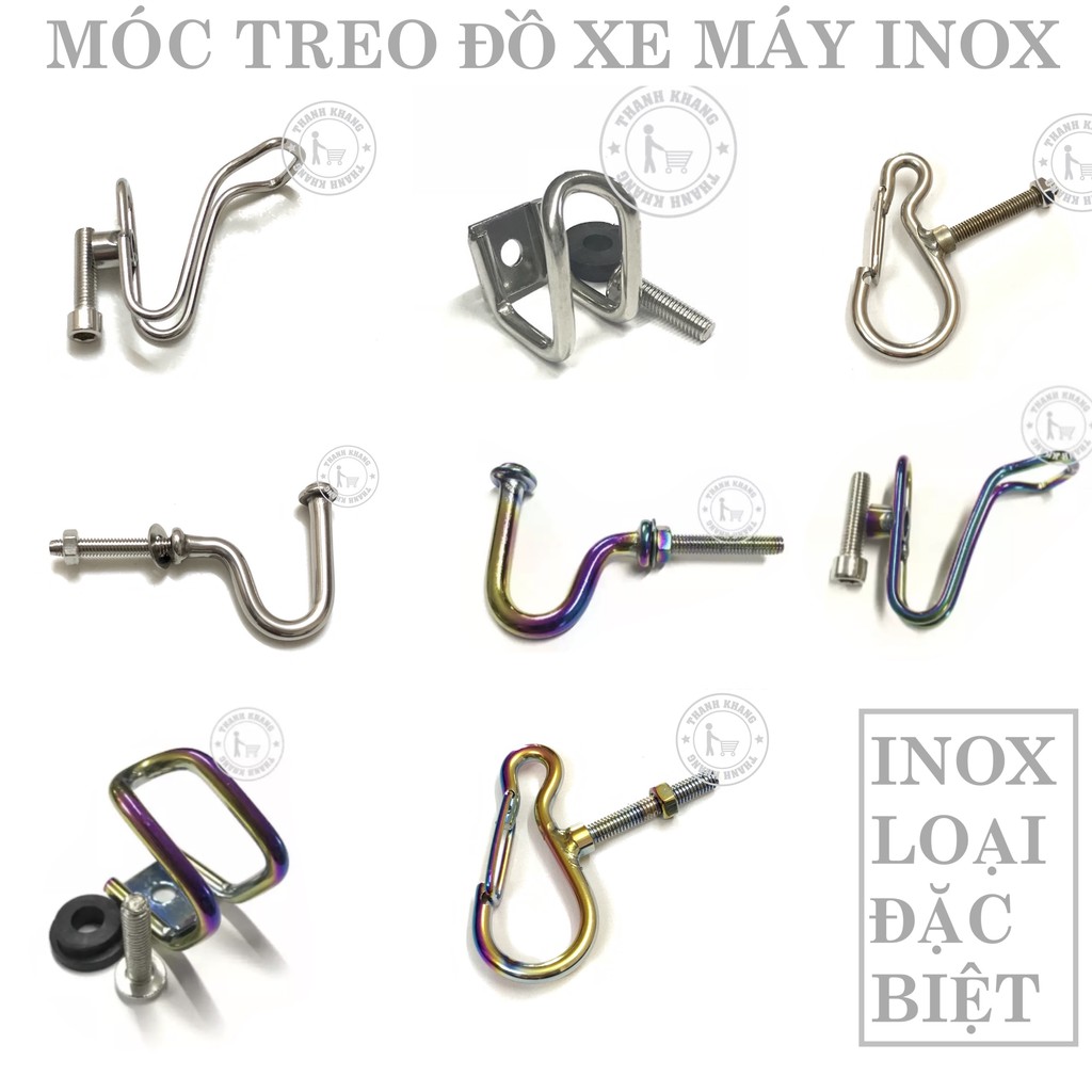 [Mã 11LSSALE giảm 100% đơn 50k] Móc treo đồ xe máy INOX các loại thanh khang.