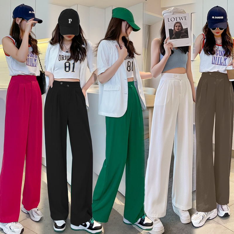 Quần tây IELGY cạp cao ống đứng dễ phối đồ cho nữ