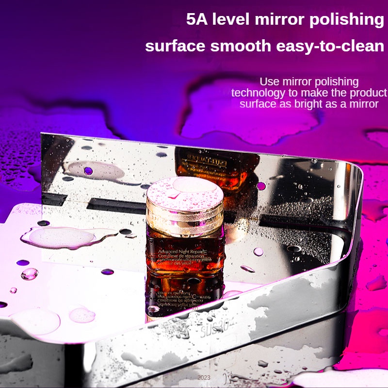 Kệ để đồ XINKUNLONG gắn góc tường thép không gỉ không cần khoan lỗ dành cho phòng tắm