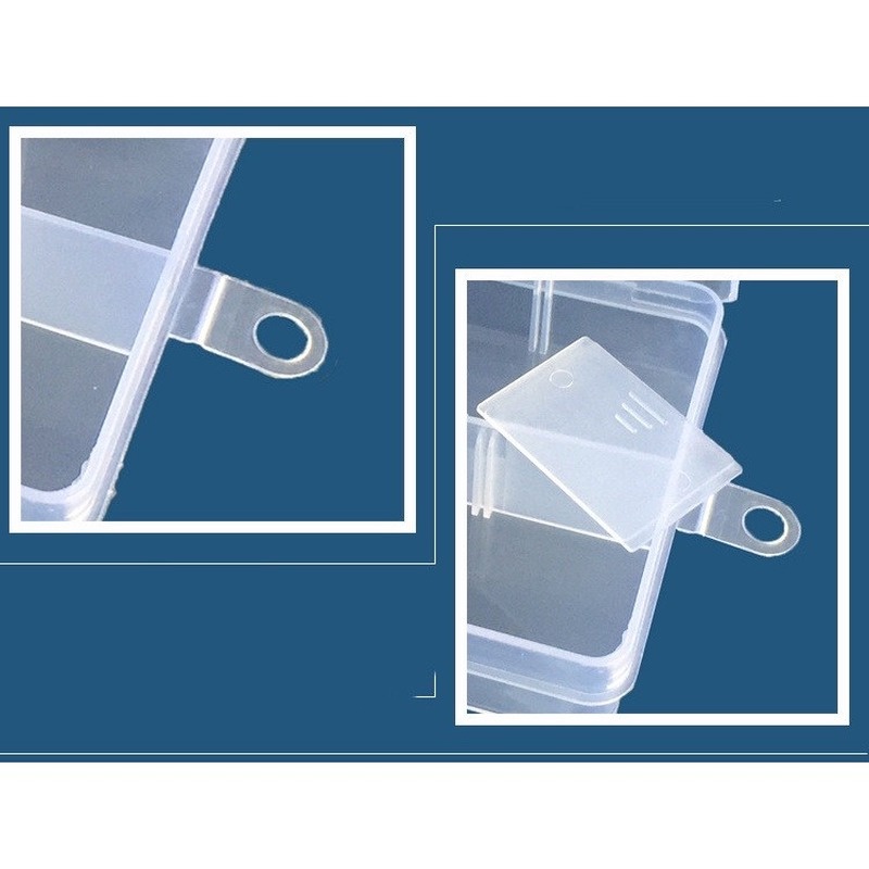 Hộp nhựa PP trong suốt 10 ngăn chứa đồ tiện lợi 211014