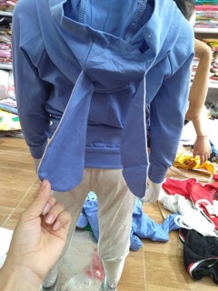 Bộ cotton cho bé gái ( mũ tai thỏ)