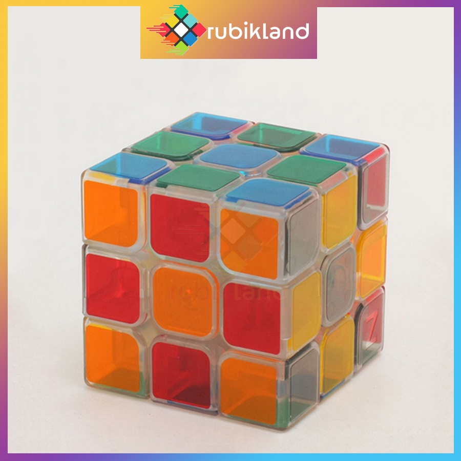 Rubik 3x3 Trong Suốt Z-Cube Transparent Cube Rubic 3 Tầng Đồ Chơi Trí Tuệ Trẻ Em