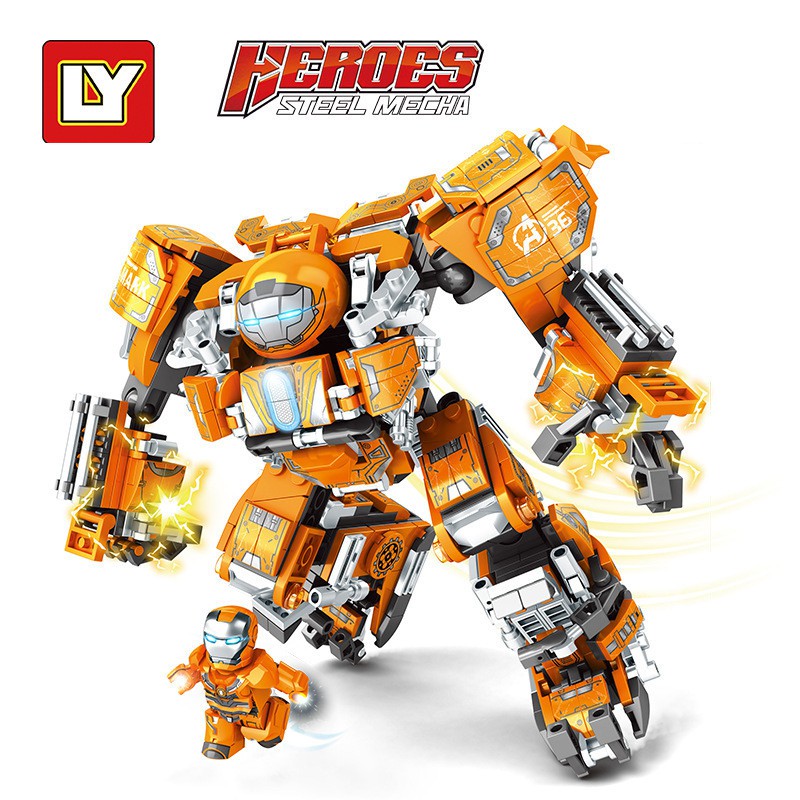 Đồ chơi lắp ráp Hulkbuster MK36 - LY67019 Xếp hình Siêu anh hùng marvel người máy Ironman - Xếp hình thông minh
