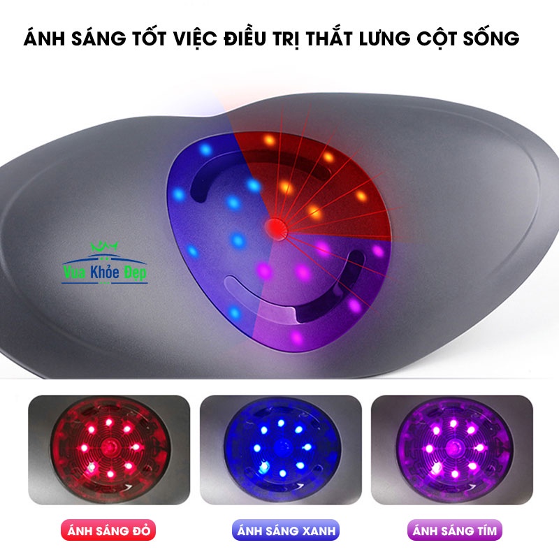 Máy massage lưng, có hồng ngoại, kéo giãn cột sống cho người thoát vị đĩa đệm, thoái hóa cột sống, đau vùng thắt lưng