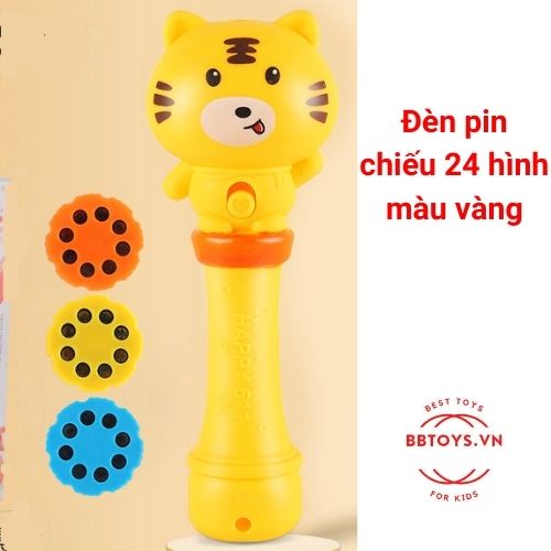 Đèn pin chiếu hình cho bé 80 hình 3D sắc nét ngộ nghĩnh đáng yêu (BBTOYS: 06)