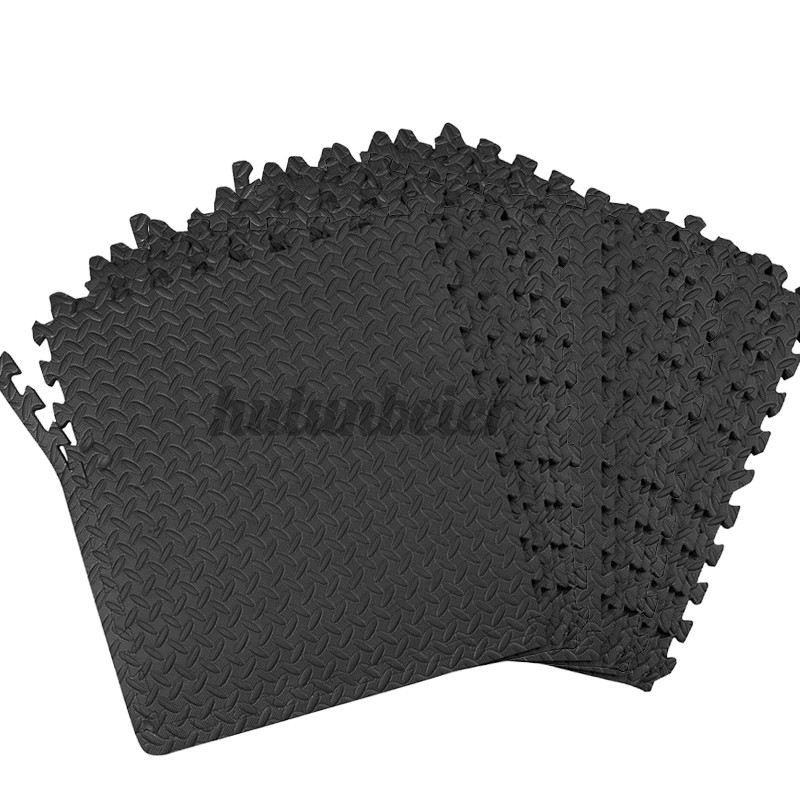 8 Thảm Xốp Lót Sàn Màu Trắng / Đen Interlocking Heavy Duty EVA Foam Gym Flooring Floor Tiles High Density EVA Foam Carpet Textured Mats