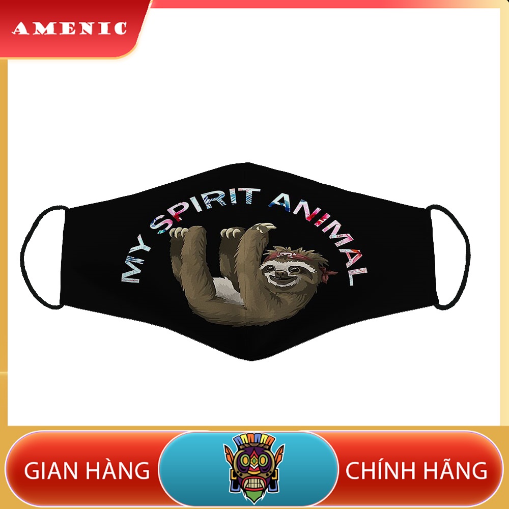 khẩu trang y tế màu đen In Hình chữ tiếng anh (25) AMENIC Vải Poly Cotton 100%, Ngăn Bụi Mịn, Kháng Khuẩn, 2021 Bảo Vệ T