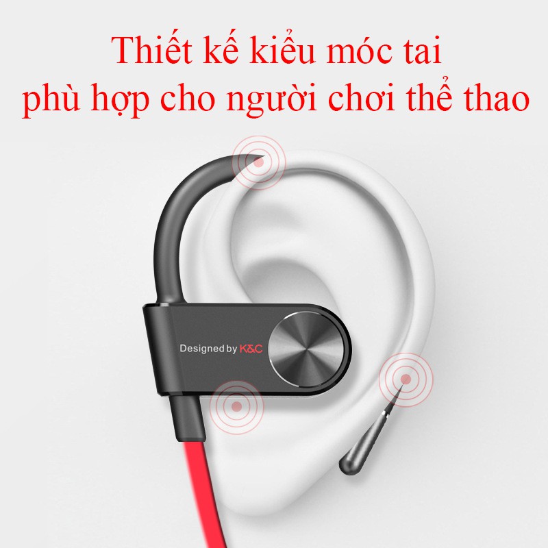 [Freeship toàn quốc từ 50k] Tai nghe Bluetooth thể thao Sport K&amp;C