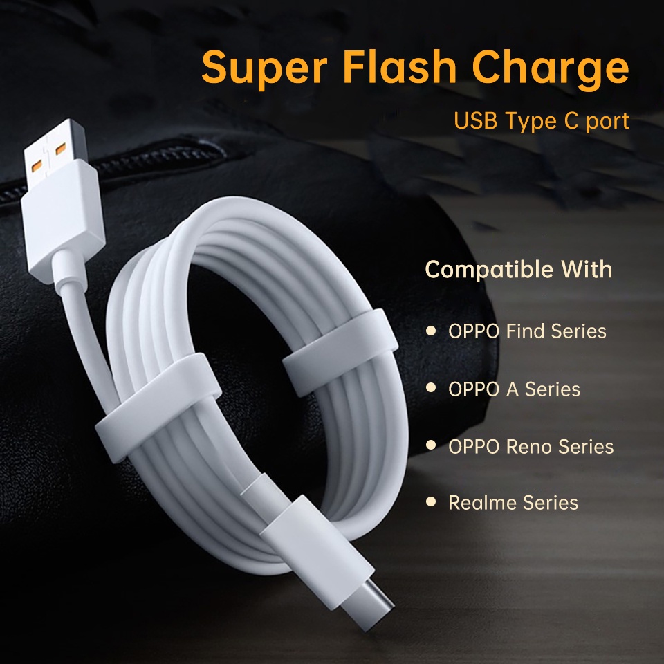 Realme Original Vooc Super Fast Charge Cáp USB Type C, Cáp USB C sạc nhanh 6.5a Super Dart cho Gt Narzo 30a 20pro X50 Pro Cáp 5g X7 Xt X2