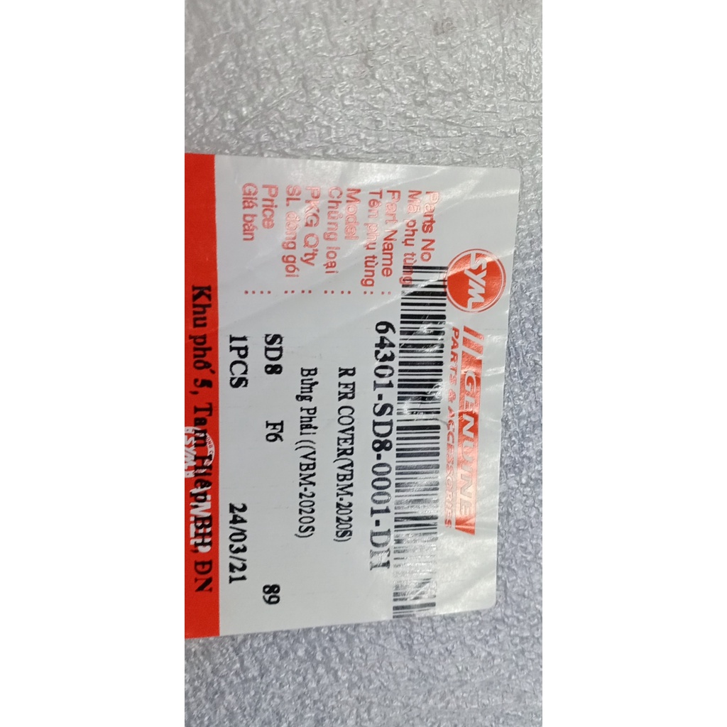 Bửng xe Elegant xi nhan dưới bửng mã SD8