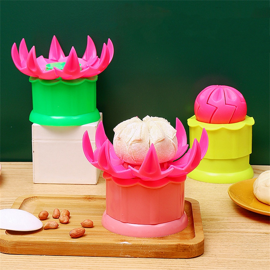 Khuôn tạo hình bánh bao, làm bánh hình hoa sen tiện lợi Cỡ nhỏ 8cm và Cỡ TO 11cm