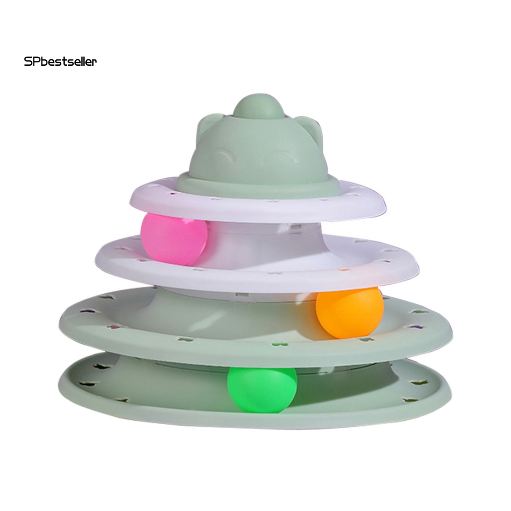 Đồ Chơi Tháp Bóng Lăn Rèn Luyện Trí Thông Minh Trong Nhà Cho Mèo Cưng