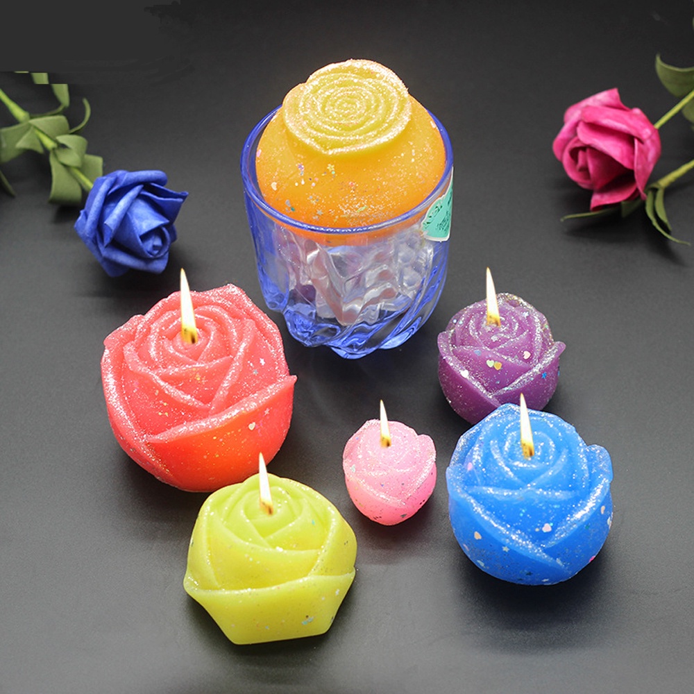 Khuôn Làm Bánh / Sô Cô La / Nến Hình Hoa Hồng 3D Khay làm đá silicon