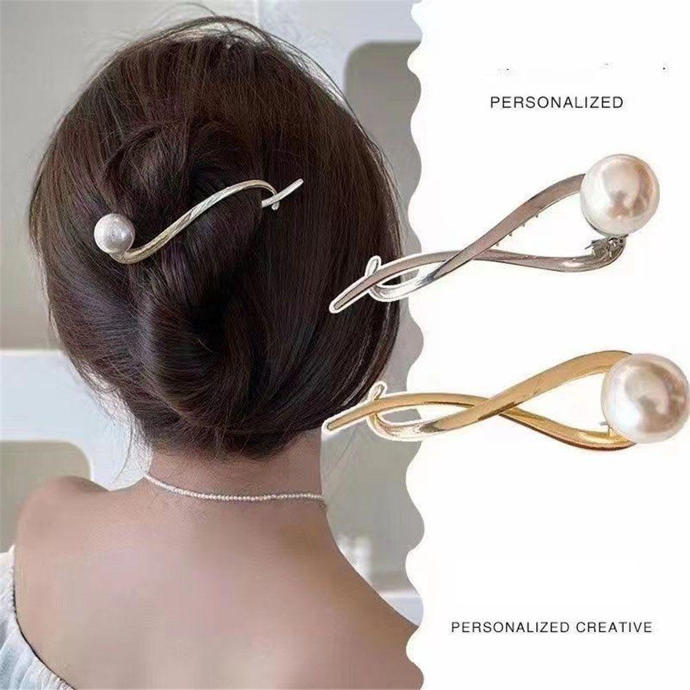 HS Set 2 Kẹp Tóc Kim Loại Thời Trang Cho Nữ