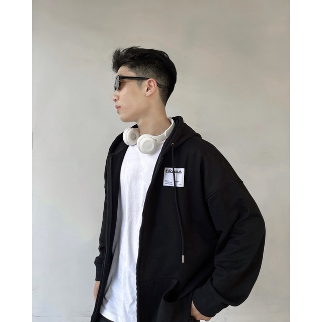 HOODIE ZIP có nón tay dài